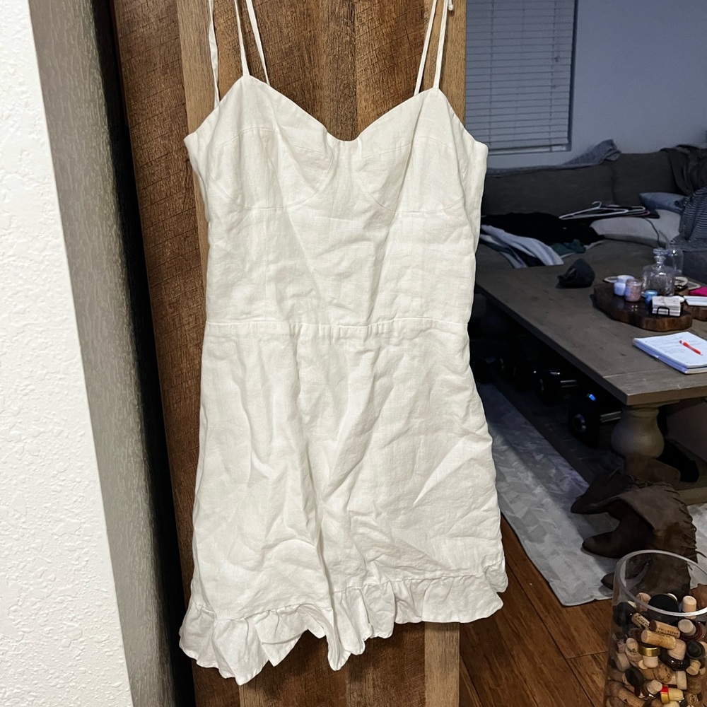Reformation size 10 white Linen dress
